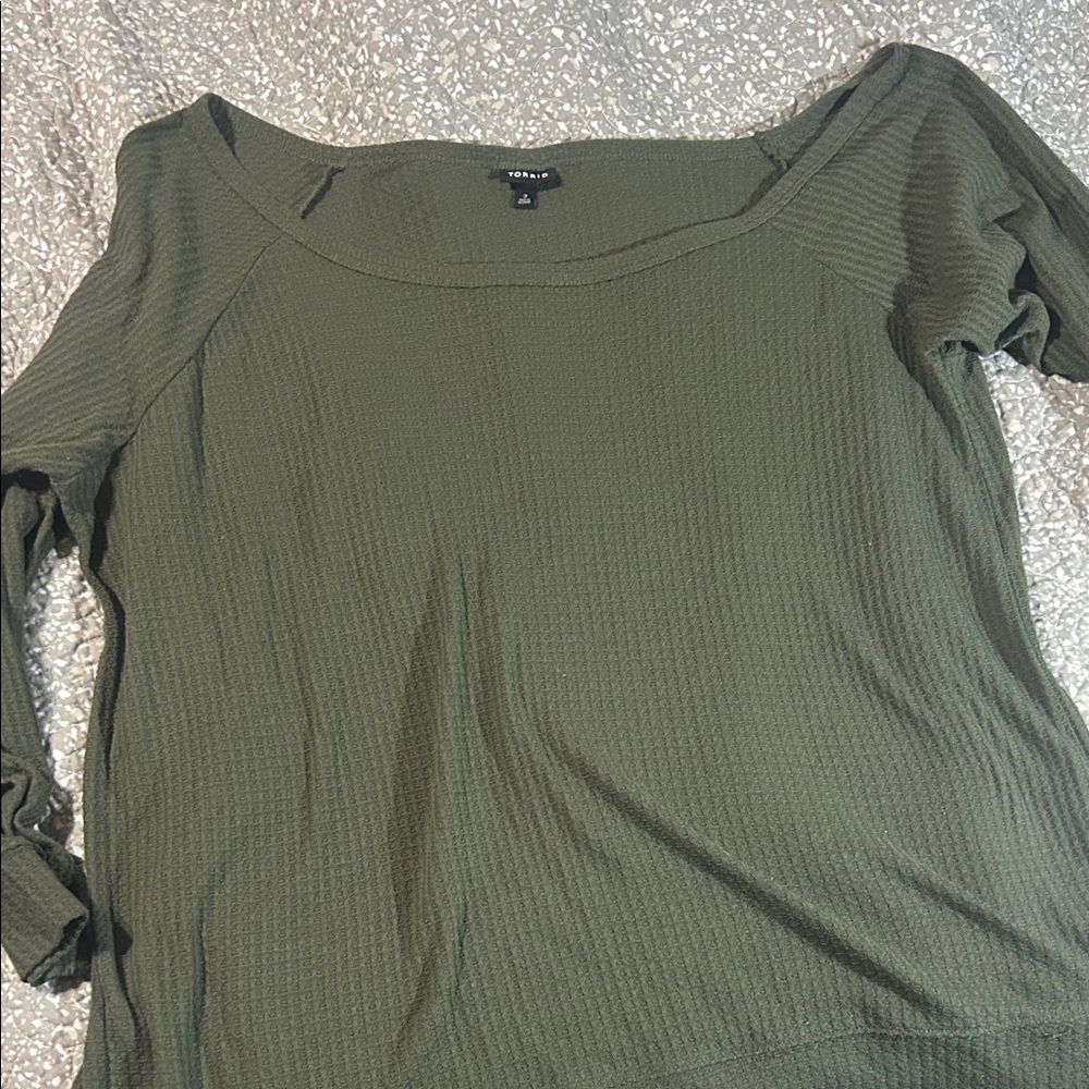 Torrid Forest Green Long Sleeve Top